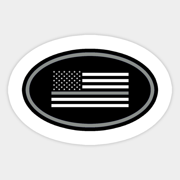 Thin Grey Line Flag Thin Grey Line Flag Sticker TeePublic